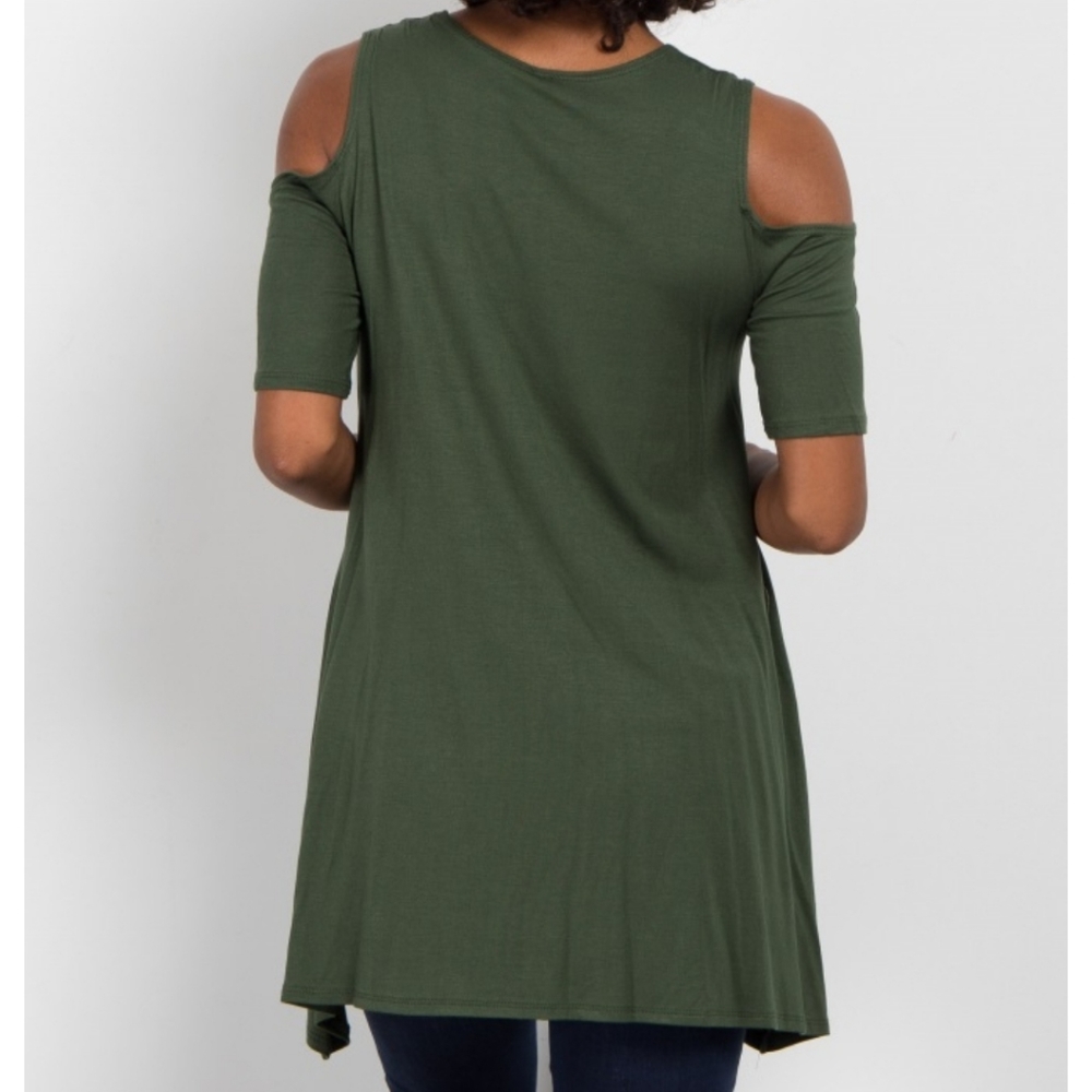 Pinkblush Basic Forest Green Plus Maternity Top - image 3